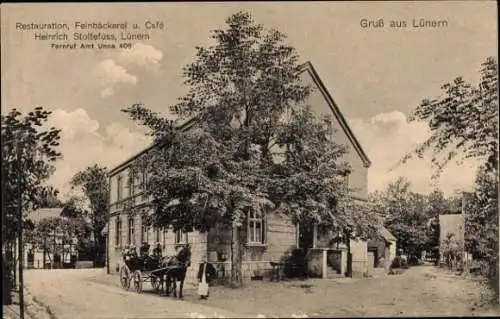 Ak Lünern Unna im Ruhrgebiet, Restaurant, Feinbäckerei, Café