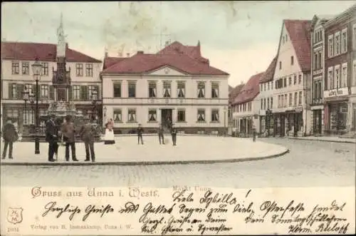 Ak Unna in Westfalen, Marktplatz