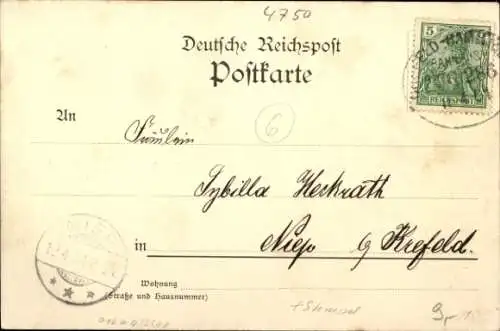 Ak Unna in Westfalen, Marktplatz