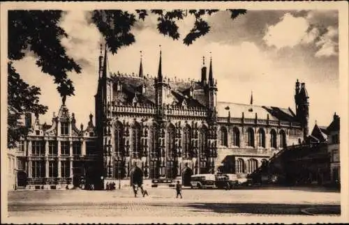 Ak Brügge Brügge Flandern Westflandern, Friedensrichter, Rathaus, Heilig-Blut-Basilika