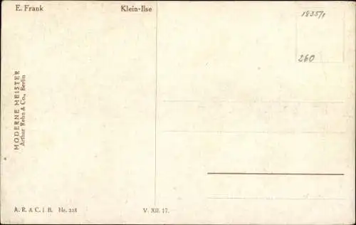 Künstler Ak Frank, E., Klein-Ilse, Teich, Enten