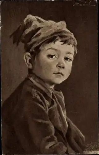 Künstler Ak Wunsch, M., Junge-Portrait