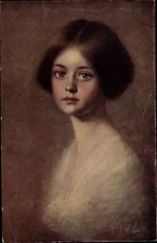 Künstler Ak Stuchlik, C., Studie, Mädchen-Portrait