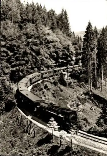 Ak Deutsche Eisenbahn, Dampflok, Harzquerbahn