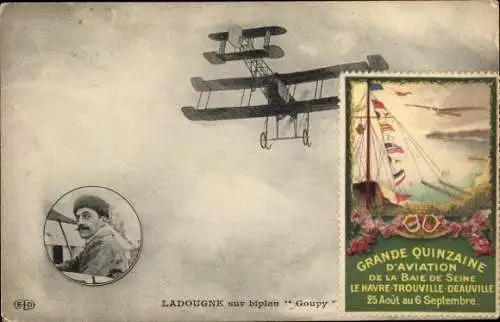 Ak Ladougne auf dem Doppeldecker Goupy