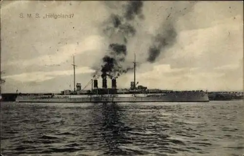 Ak Deutsches Kriegsschiff, SMS Helgoland, Kaiserliche Marine