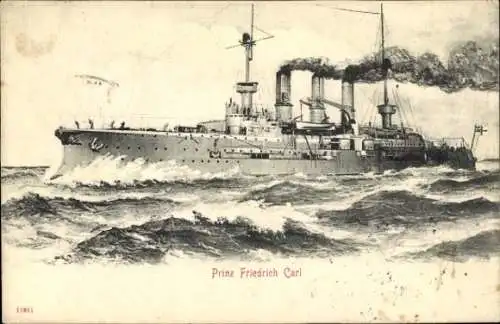 Ak Deutsches Kriegsschiff, SMS Prinz Friedrich Carl, Kaiserliche Marine