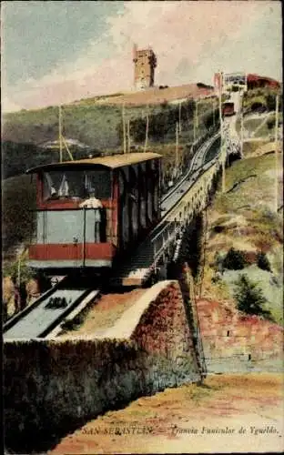 Ak Donostia San Sebastián Baskenland, Seilbahn Ygueldo