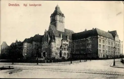 Ak Dresden Altstadt, Königliches Landgericht