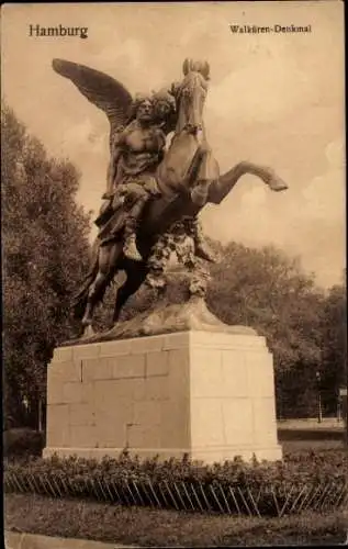 Ak Hamburg Altstadt, Walküren-Denkmal