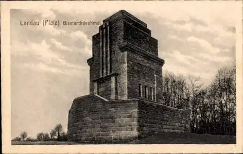 Ak Landau in der Pfalz, Bismarckdenkmal