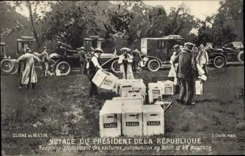 Ak Voyage du President de la Republique, Autos, Benzinkanister, Reklame, Saxol