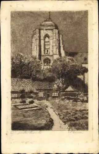Künstler Ak Veere Zeeland Niederlande, Kirche