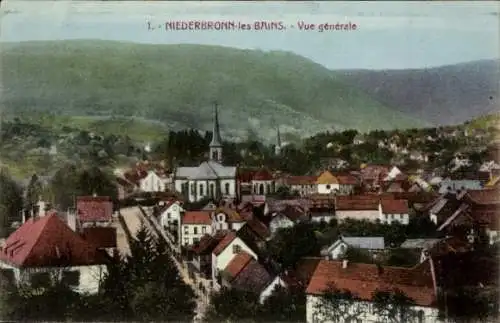 Ak Niederbronn les Bains Bad Niederbronn Elsass Bas Rhin, Gesamtansicht