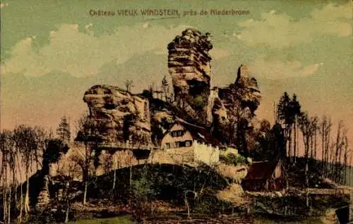 Ak Windstein Elsass Bas Rhin, Chateau Vieux Windstein, pres de Niederbronn