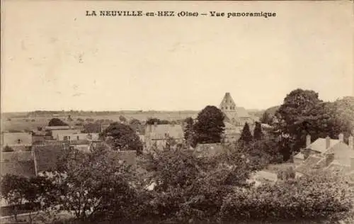 Ak La Neuville en Hez Oise, Panoramablick