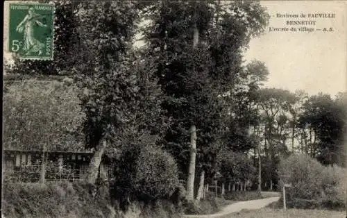 Ak Bennetot Seine-Maritime, Entree du village