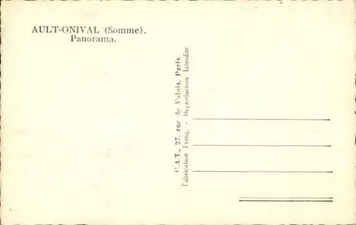 Ak Onival Ault Somme, Panorama