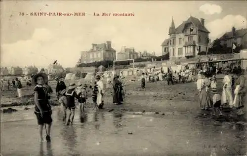 Ak Saint Pair sur Mer Manche, Le Mer Montante