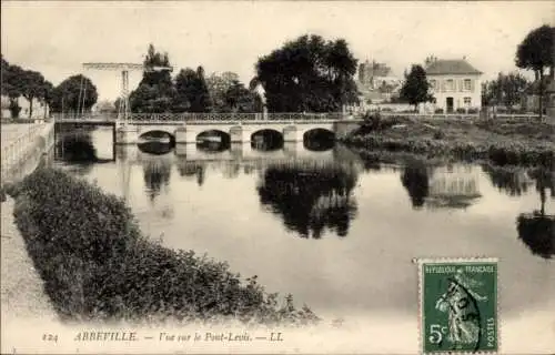 Ak Abbeville Somme, Vue sur le Pont-Levis