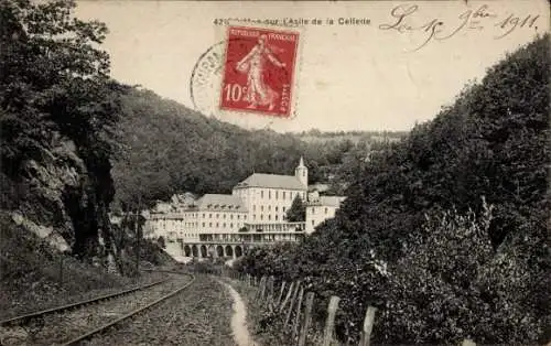 Ak Cellette Correze, Vue sur L'Asile