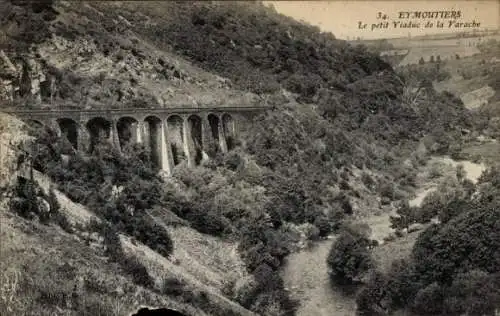 Ak Eymoutiers Haute Vienne, Le petit Viaduc de la Varache