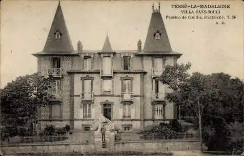 Ak Tessé la Madeleine Bagnoles de l'Orne, Villa Sans-Souci