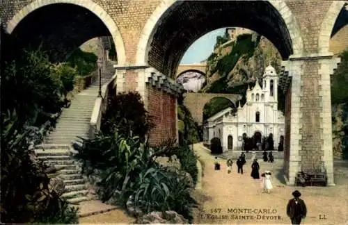 Ak Monte Carlo Monaco, Kirche Sainte-Devote