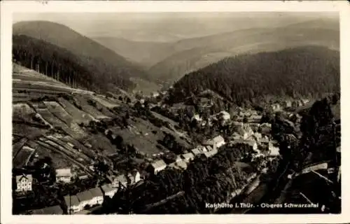 Ak Katzhütte im Schwarzatal, Totalansicht, Oberes Schwarzatal