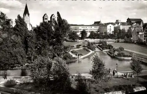 Ak Paderborn in Westfalen, Paderanlagen, Kirchturm