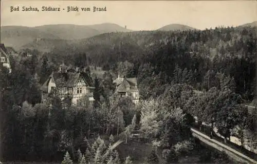 Ak Bad Sachsa im Harz, Panorama, Blick vom Brand