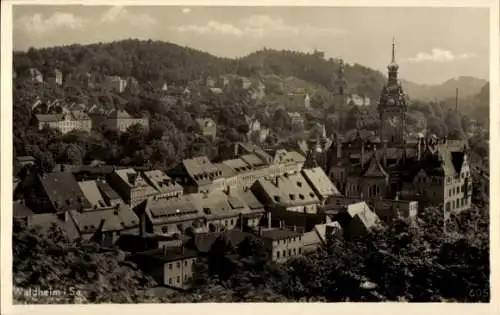 Ak Waldheim in Sachsen, Gesamtansicht, Kirche