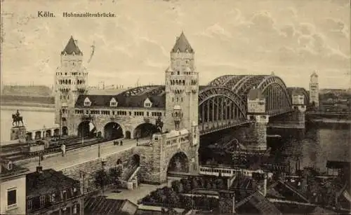 Ak Köln am Rhein, Hohenzollernbrücke