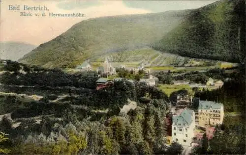 Ak Bad Bertrich an der Mosel Eifel, Teilansicht, Blick von der Hermannshöhe