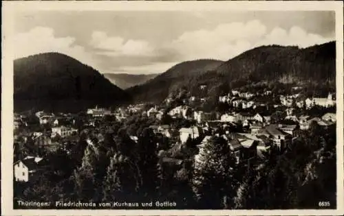 Ak Friedrichroda im Thüringer Wald, Blick vom Kurhaus und Gottlob