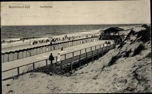 Ak Westerland auf Sylt, Familienbad