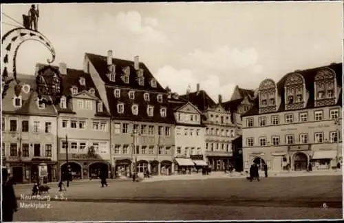Ak Naumburg an der Saale, Marktplatz, Geschäfte Carl Drecht, Ernst Hochstein, W. & K. Hege