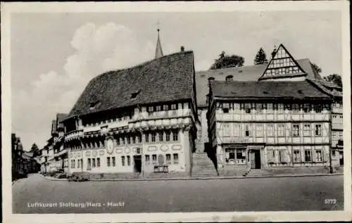 Ak Stolberg im Harz, Markt