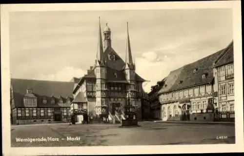 Ak Wernigerode am Harz, Markt