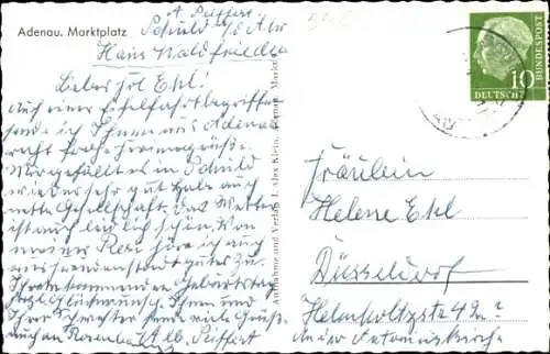Ak Adenau in der Eifel, Geschäft Fritz Habig, Frisör, Konditorei, Markt