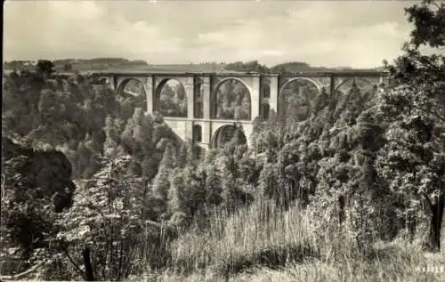 Ak Jocketa Pöhl im Vogtland, Elstertalbrücke