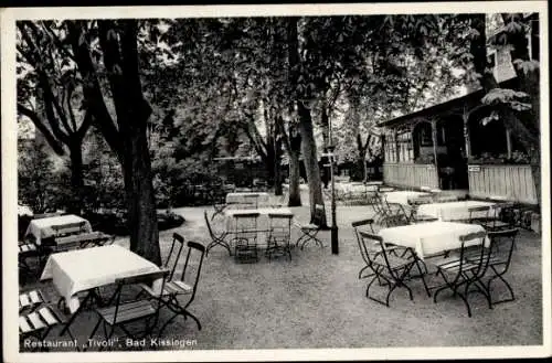 Ak Bad Kissingen Unterfranken Bayern, Restaurant Tivoli, Terrasse