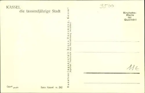 Ak Kassel in Hessen, Hohenzollernstraße, Straßenbahn, Litfaßsäule