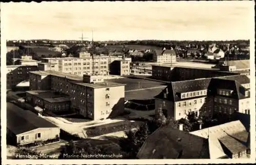 Ak Mürwik Flensburg in Schleswig Holstein, Marine Nachrichtenschule, Blick über die Dächer der Stadt