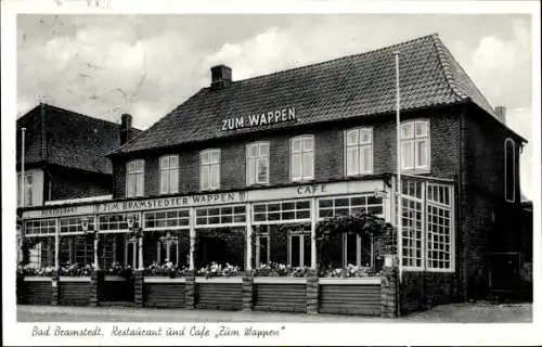 Ak Bad Bramstedt in Schleswig Holstein, Restaurant und Cafe Zum Wappen, Inh. Joh. Langhinnrichs