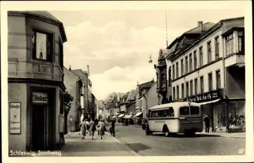Ak Schleswig an der Schlei, Stadtweg, Bus