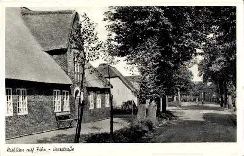 Ak Nieblum auf der Insel Föhr Nordfriesland, Dorfstraße