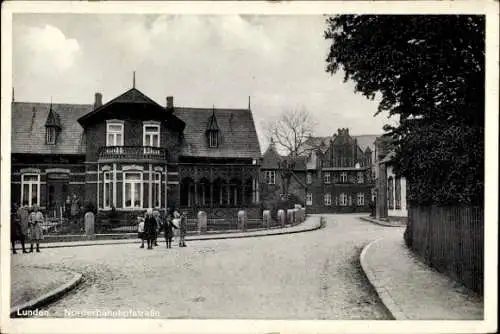 Ak Lunden in Dithmarschen, Norderbahnhofstraße