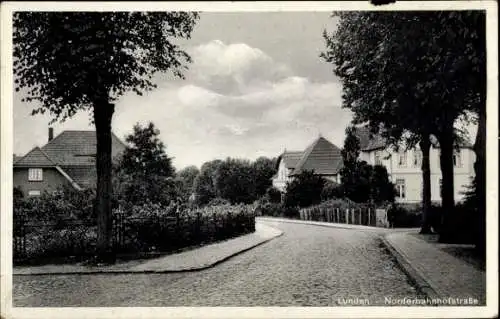 Ak Lunden in Dithmarschen, Norderbahnhofstraße