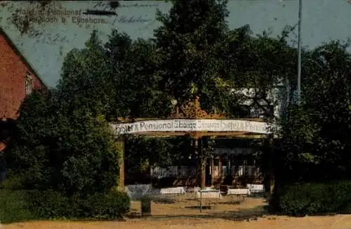 Ak Vossloch Bokholt Hanredder in Holstein, Hotel und Pension, Terrasse